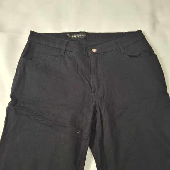 Chateauworks Flare Low Rise Womens Trousers Jeans Style Deep Black Size 34 (Size - Picture 6 of 16